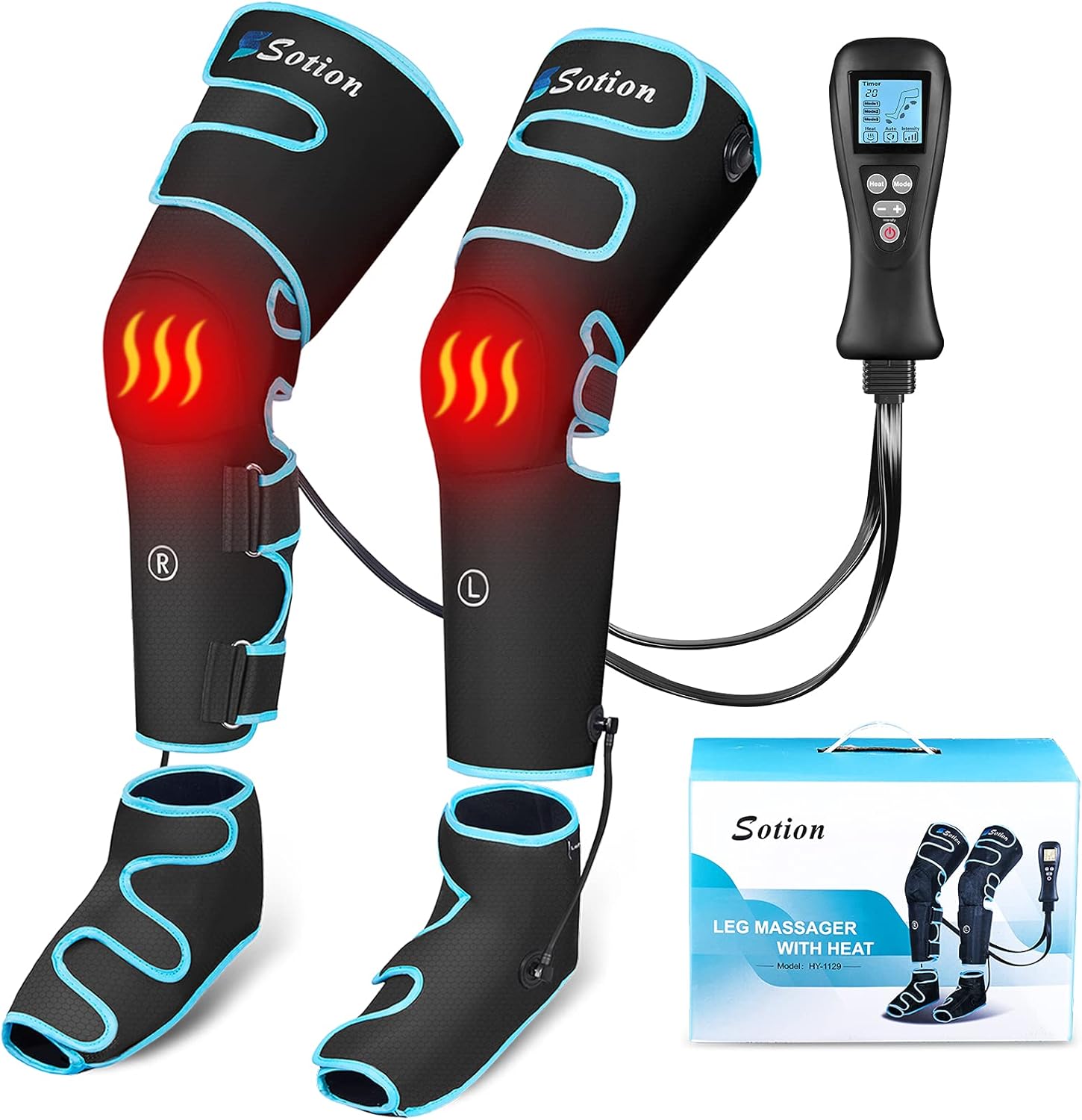Leg Massager with Air Compression, 4 Intensities & 4 Modes J11556