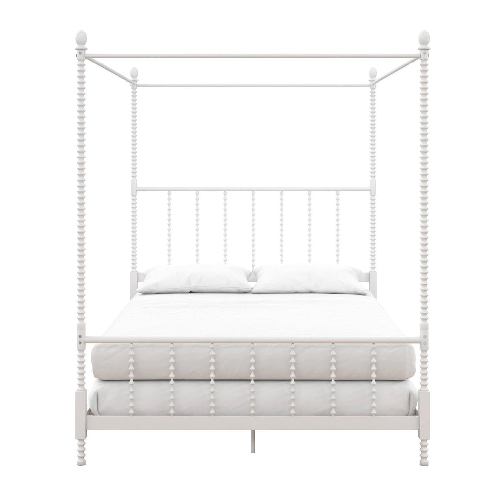 White Metal Canopy Bed V102139