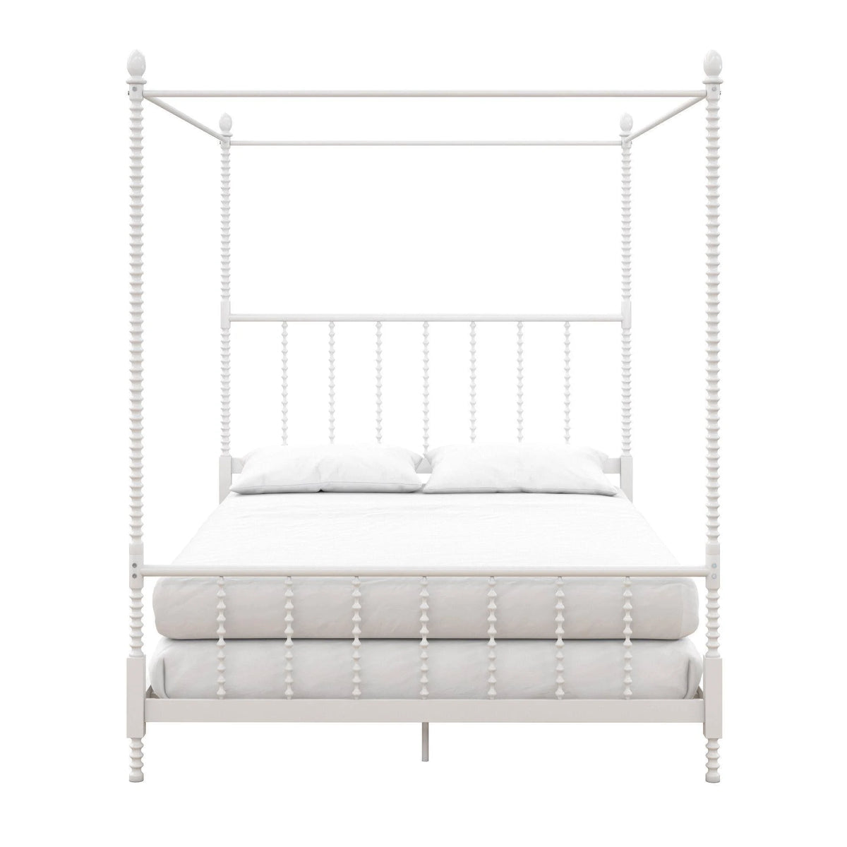 White Metal Canopy Bed V102139