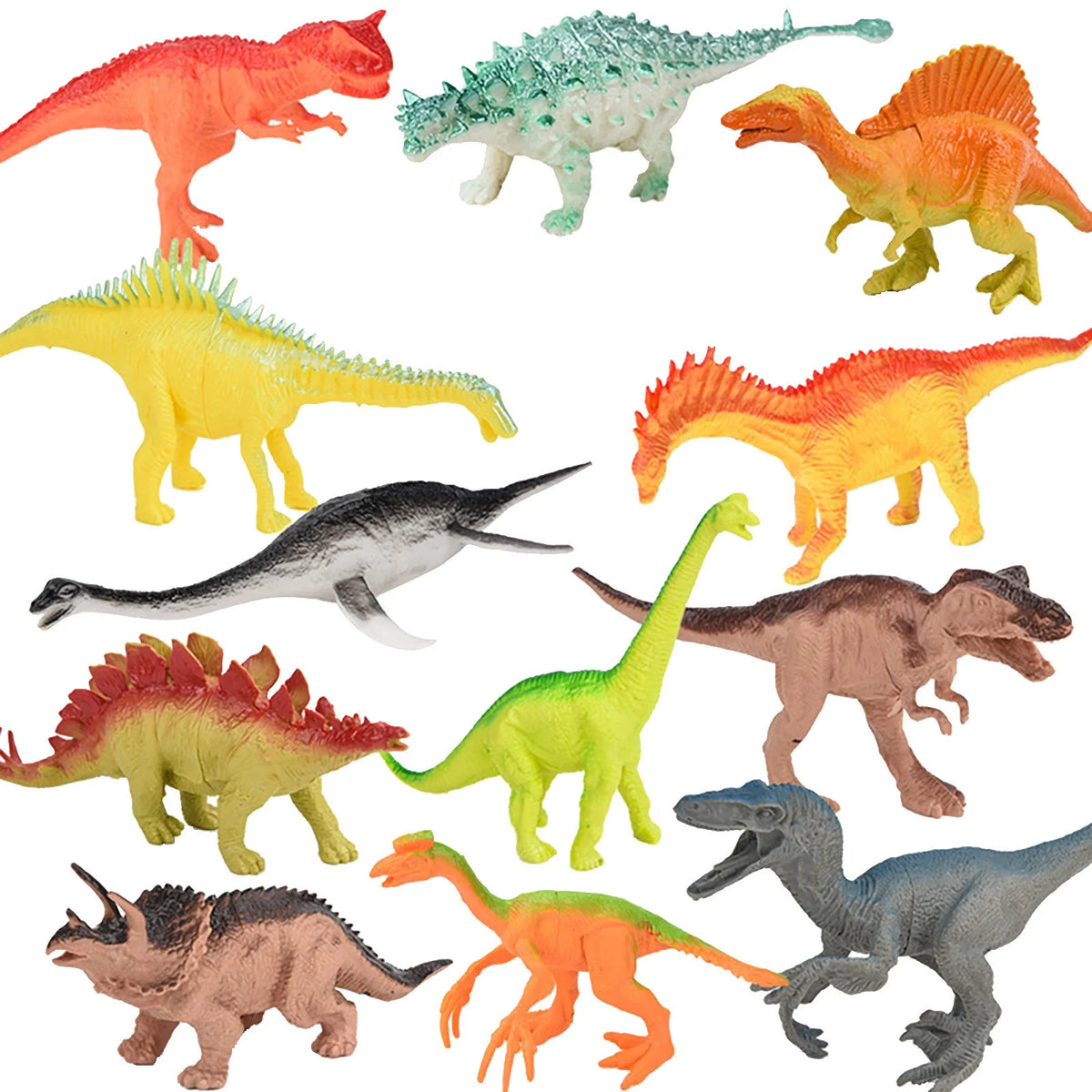 12pcs Large Dinosaur Action Figures Toys F268