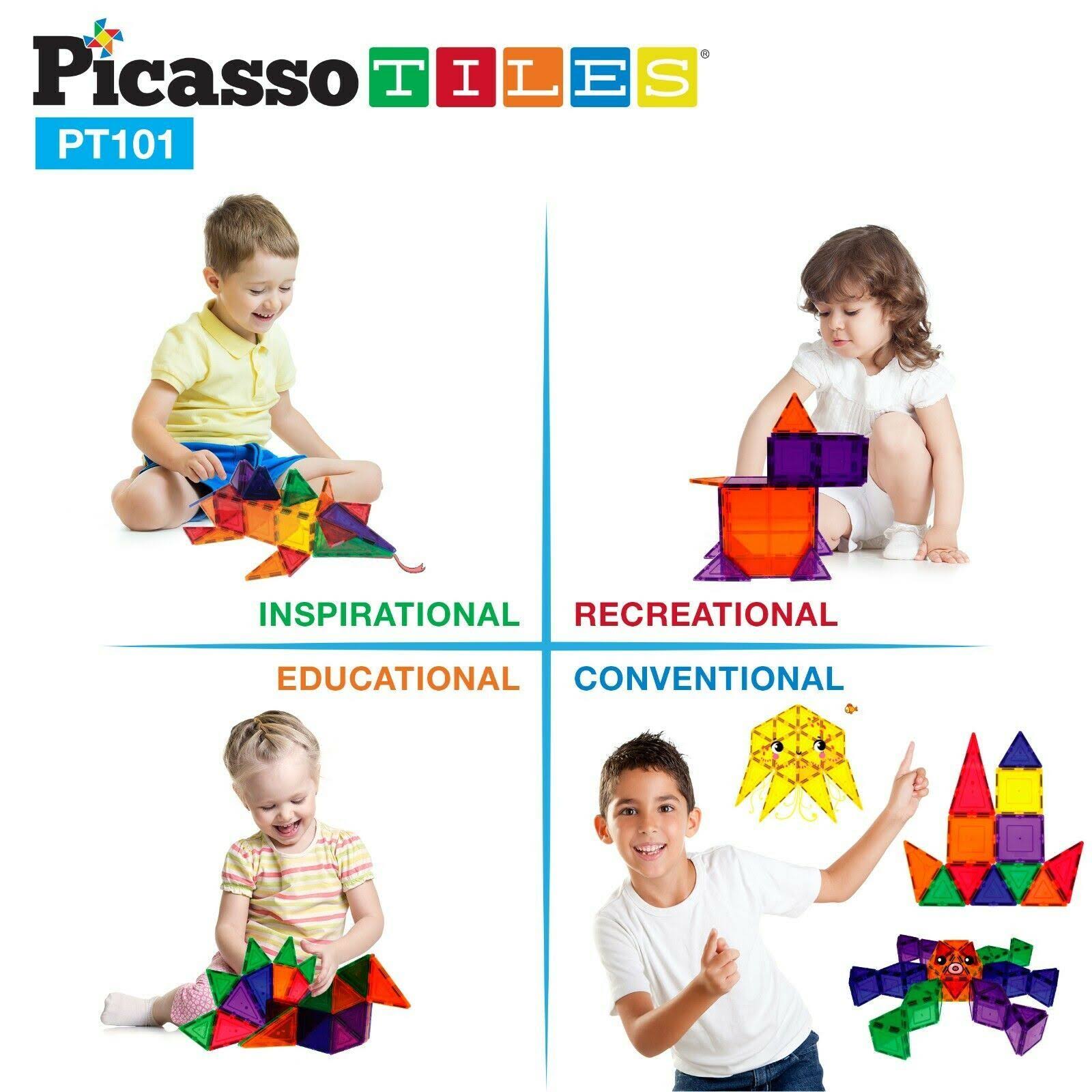 101-Pc Magnetic Building Block Set S7405