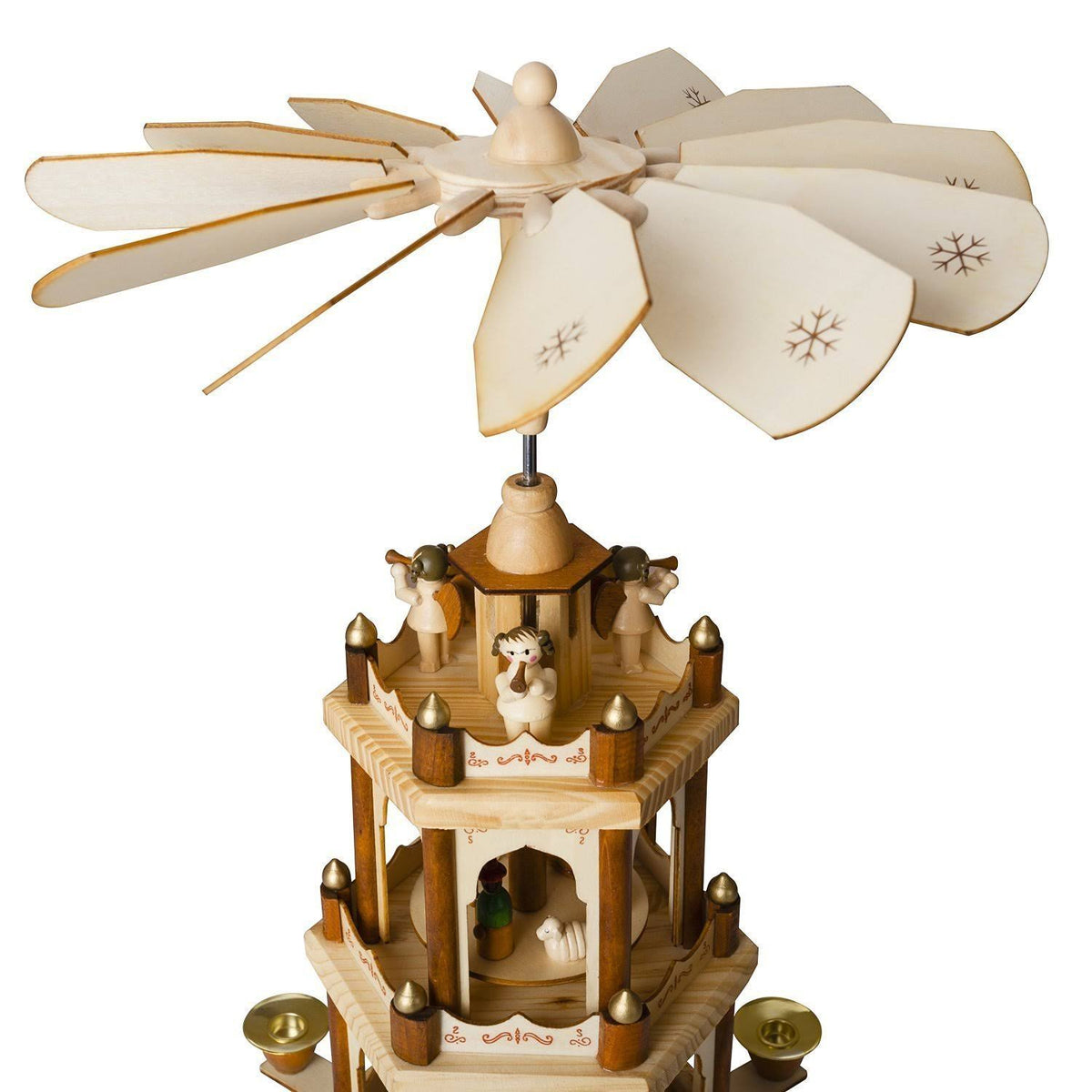 Wooden Christmas Pyramid 18 Inches 3 Tier Carousel L68595