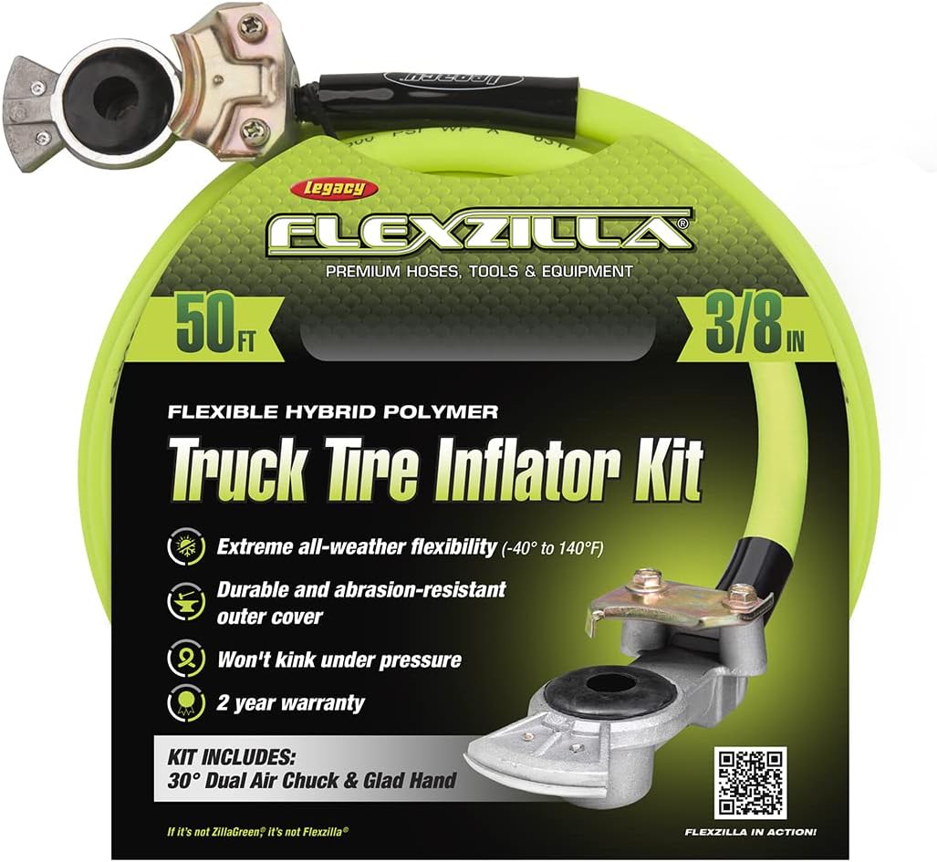 Hybrid Truck Tire Inflator Kit with 3/8 in. x 50 ft. Hose, Pack of 2 W479116
