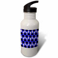 Blue Bowling Print 21 oz Sports Water Bottle Z88102