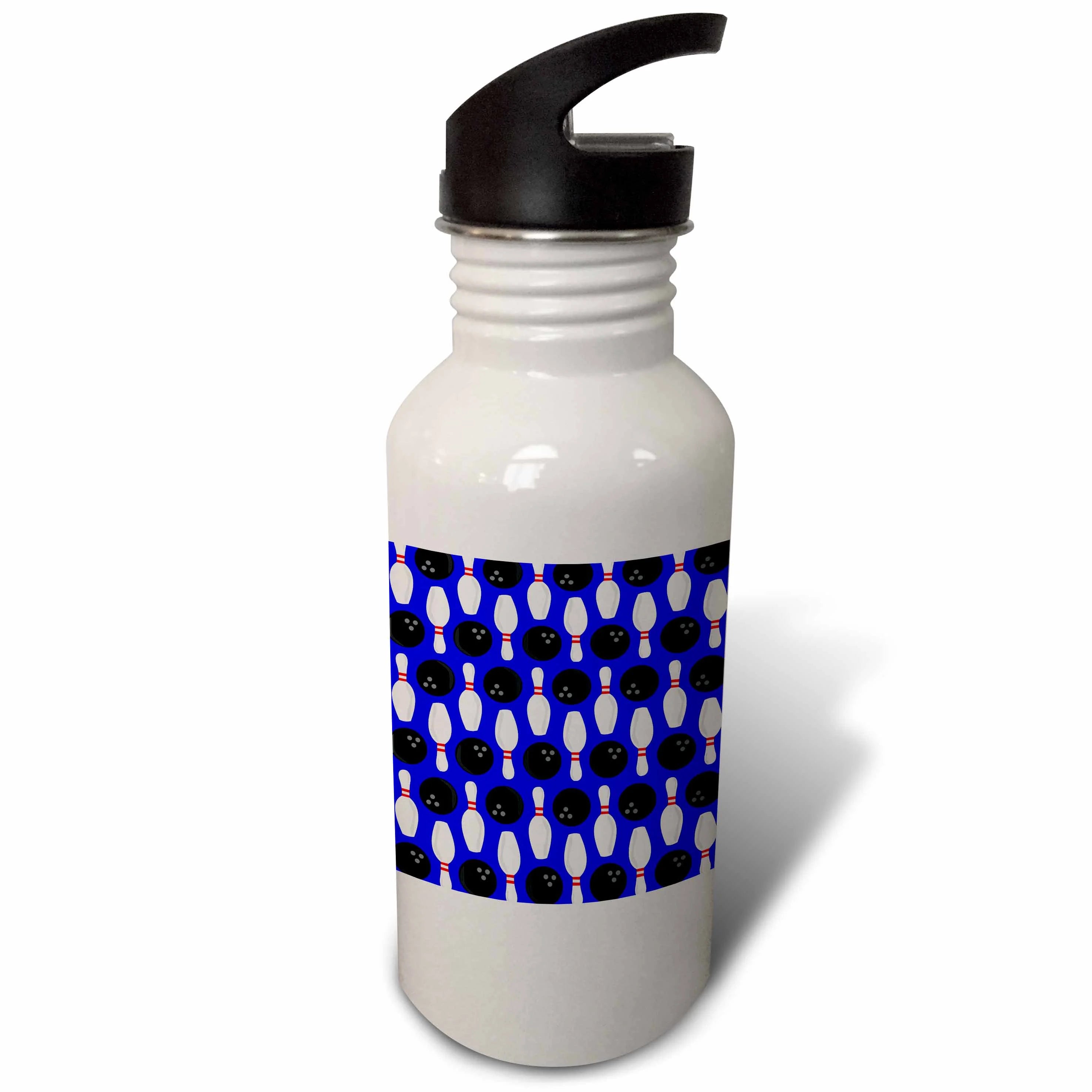 Blue Bowling Print 21 oz Sports Water Bottle Z88102