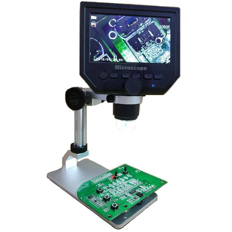 Digital Microscope 1-600X 3.6MP 4.3inch HD LCD Display with Aluminum Alloy Stand I692