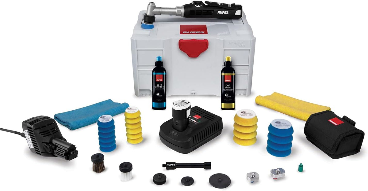Nano Long Neck I-Brid Kit with Microfiber Towels, Foam Pads, Battery Charger & Polisher Case F235