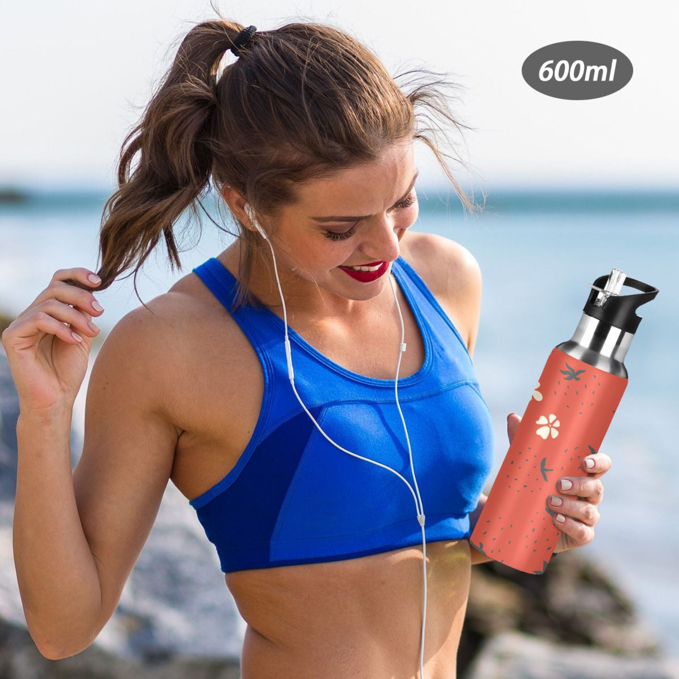 Strawberry Stainless Steel Insulated Thermos Vacuum Flask A951358