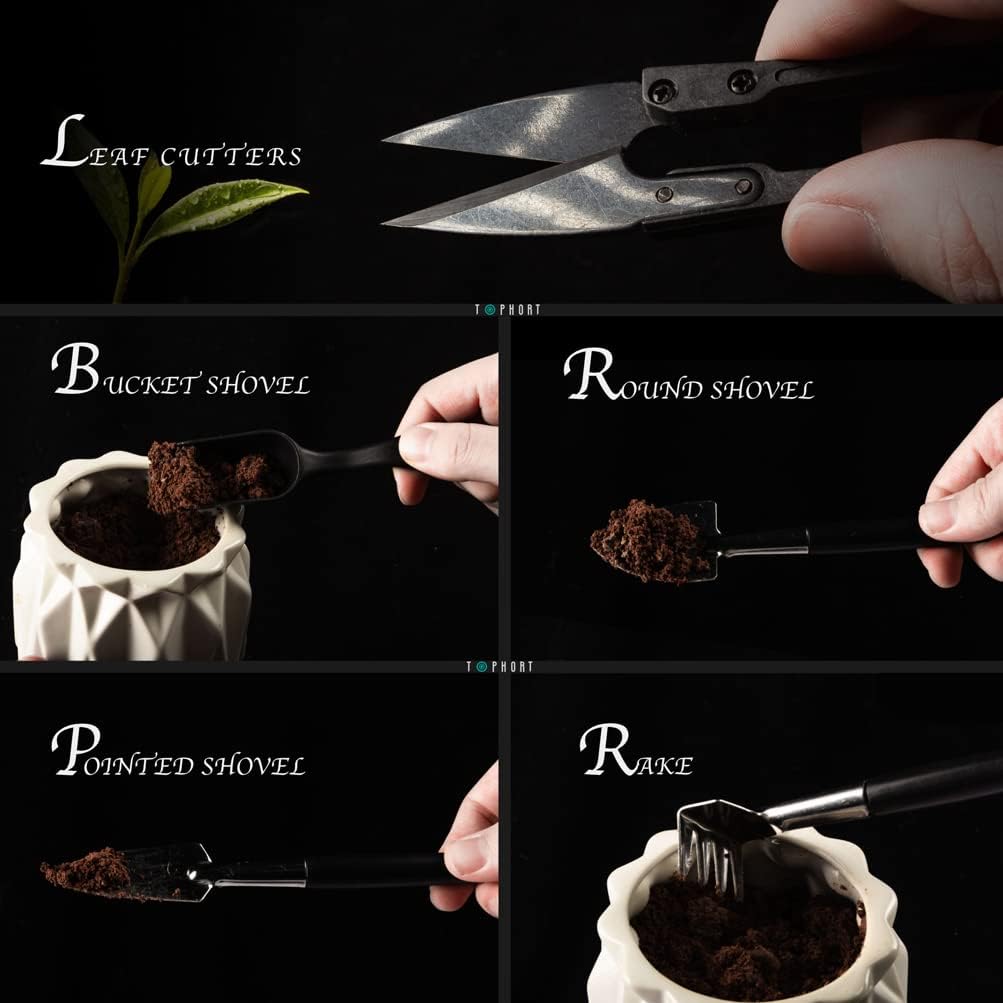 16PCS Bonsai Tree Kit with Pruning Shears and Carbon Steel Scissors O4930
