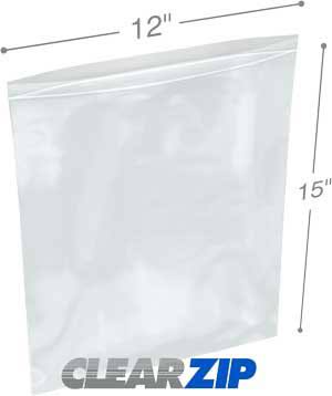 Clear Zip Lock Bags 12 x 15 in. Case of 500 Y845109