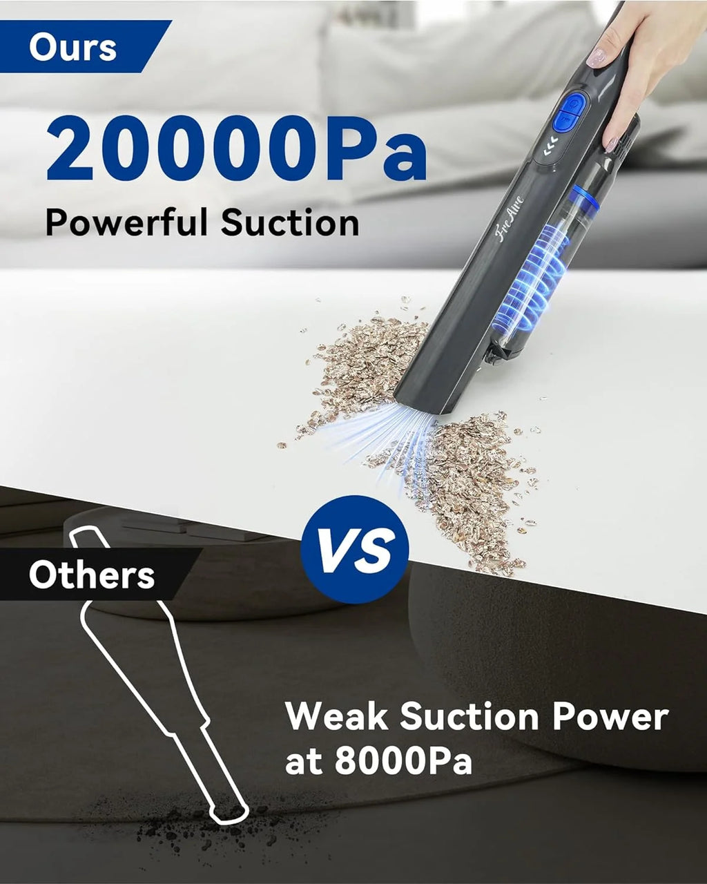 Handheld Vacuum Cordless, 20KPa, 35 Mins Runtime with Fast Charging Dock, One-Touch Empty A900993