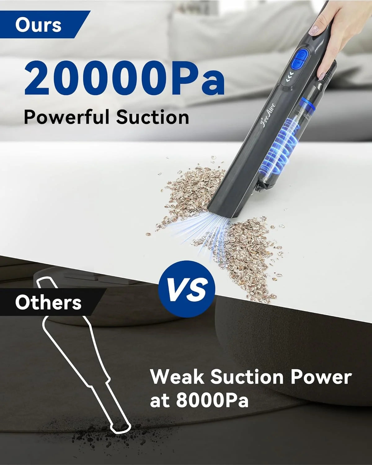 Handheld Vacuum Cordless, 20KPa, 35 Mins Runtime with Fast Charging Dock, One-Touch Empty A900993