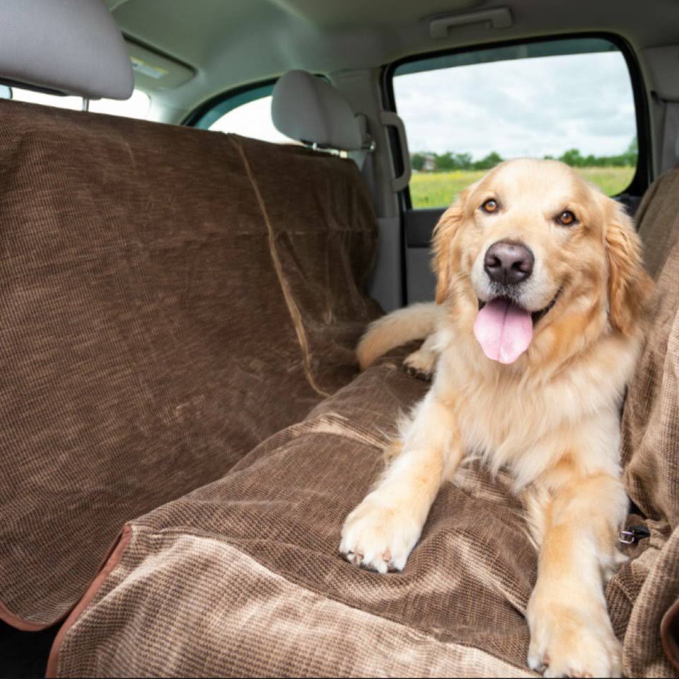 Beige Reversible Dog Car Seat Cover A662