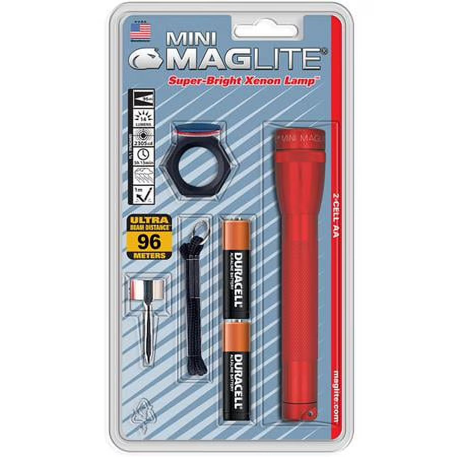 Red 2 AA Mini Flashlight L193756