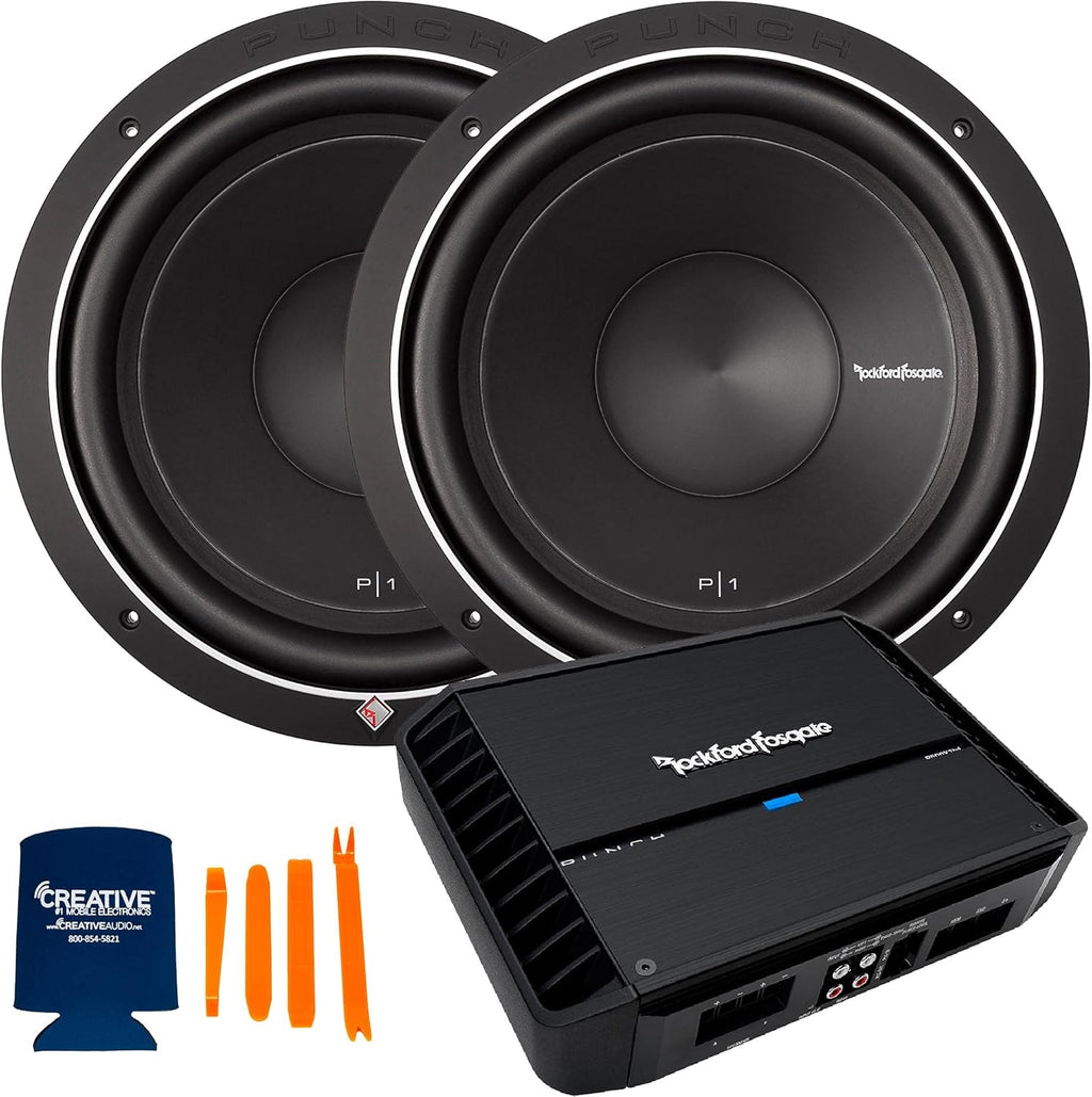 Two P1S4-12 12" Subwoofers and P500X1BD Amplifier P7007