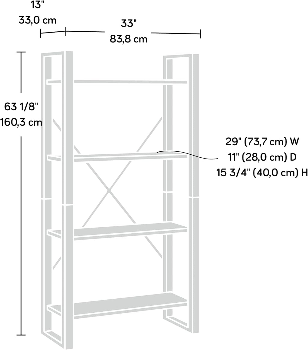 Blade Walnut Finish Bookcase D3229