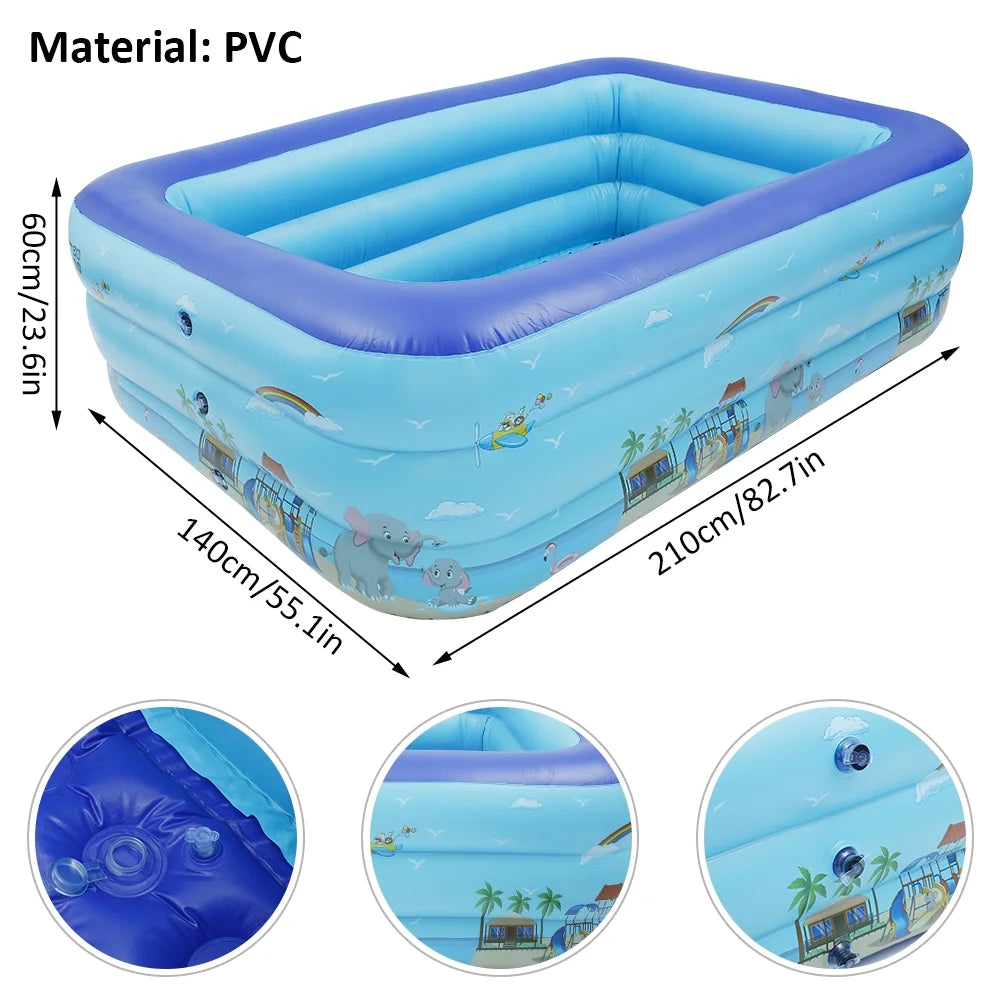 Inflatable Swimming Pool for Kids Adults Family L87712