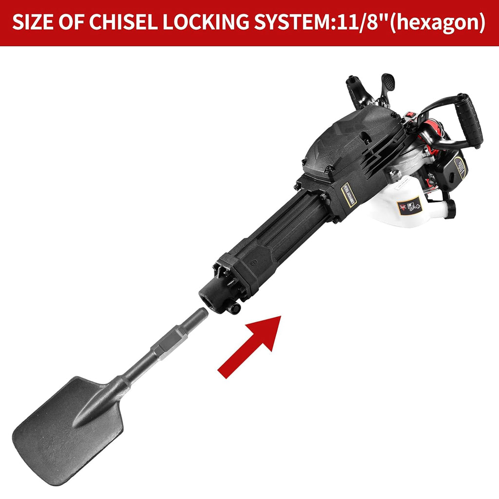 1-1/8" Hex Alloy Steel Shovel Head Pack of 2 O180