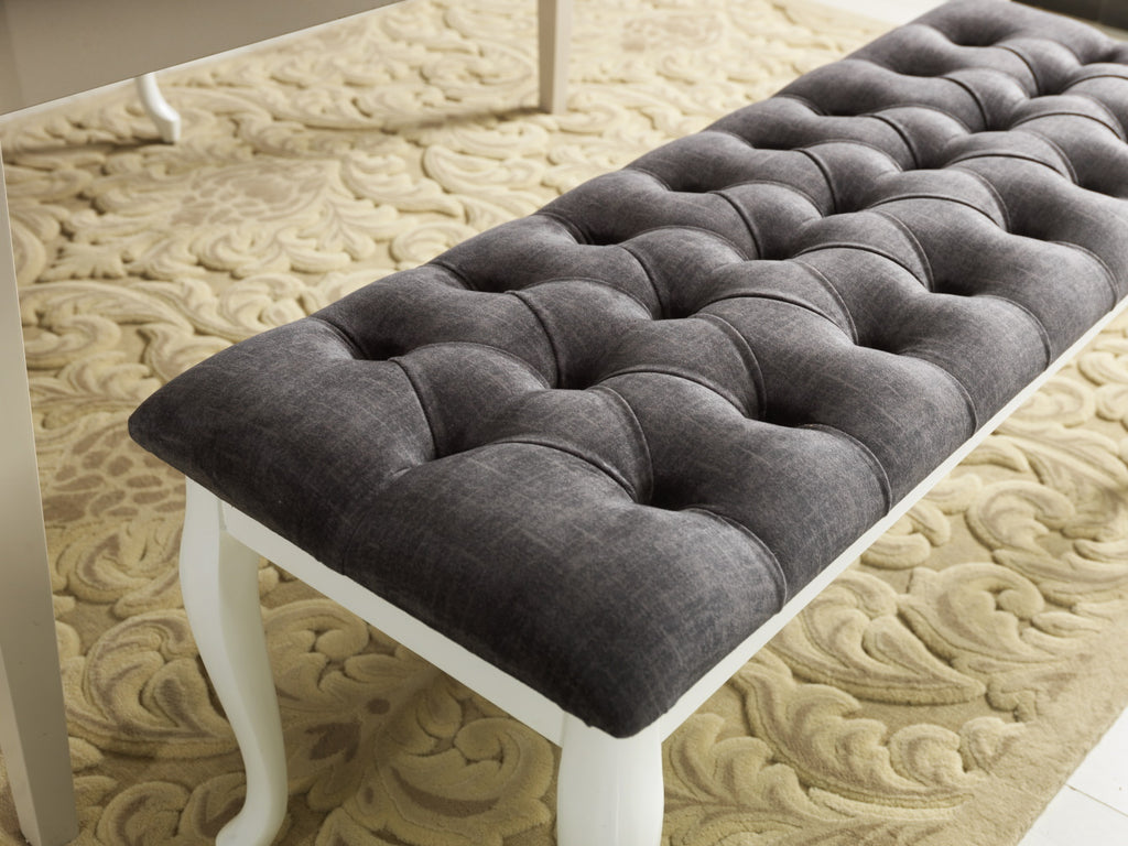 Gray Fabric Entryway Bench I873763