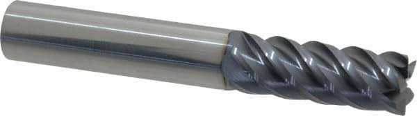 55CR V-Carb 5 Flute End Mill, Aluminum Titanium Nitride Coating, 3/8x22 Cutting Diameter O210536