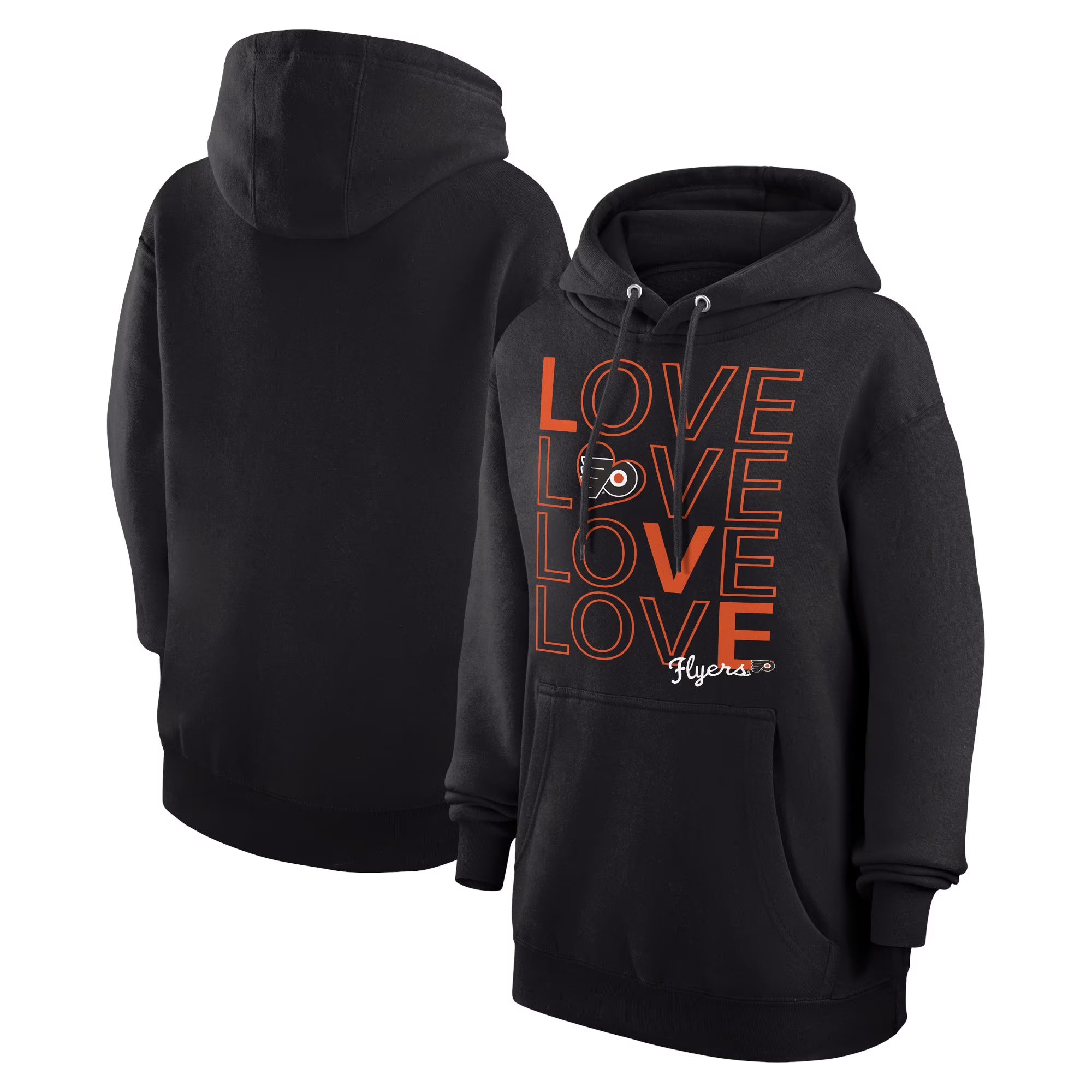 Black Philadelphia Flyers Hockey Love Fleece Pullover Hoodie U85182