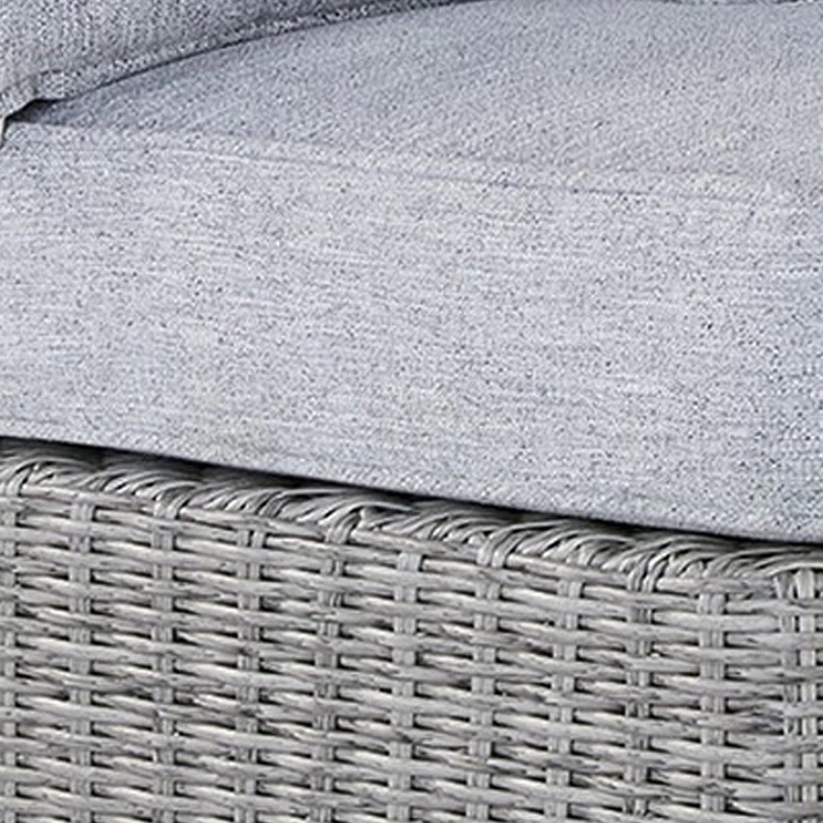 Gray Resin Wicker Outdoor Corner Seat with Polyester Cushions K32814
