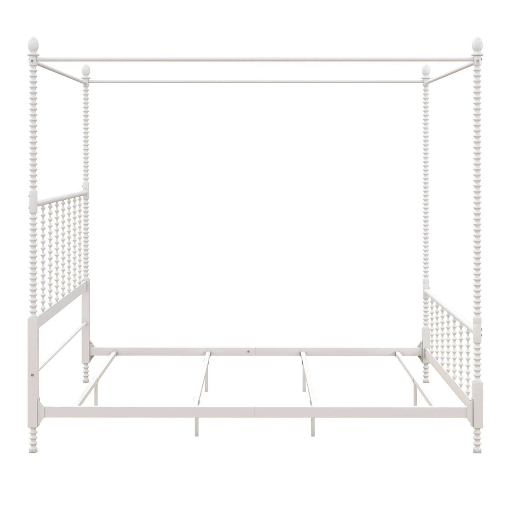White Metal Canopy Bed V102139