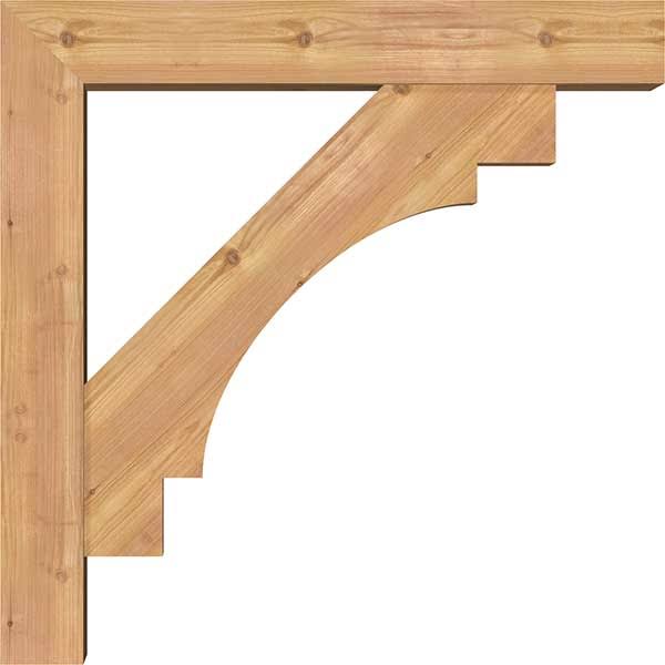 5 1/2x22W x 28x22D x 28x22H Smooth Bracket with Offset Brace, Western Red Cedar T67484