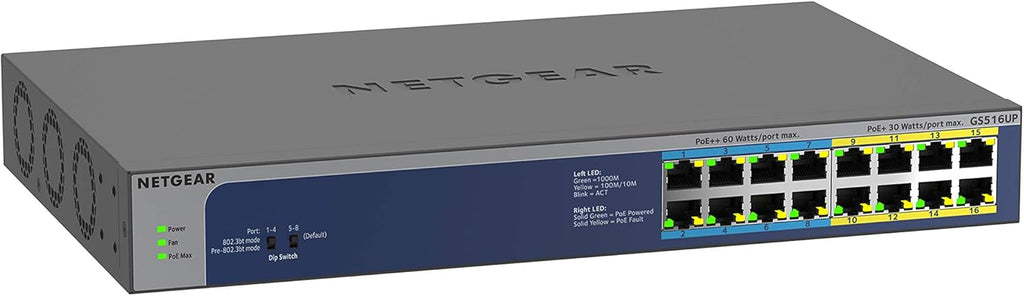 16-Port Gigabit Ethernet Unmanaged PoE Switch with 16 x PoE+ @ 183W P87336