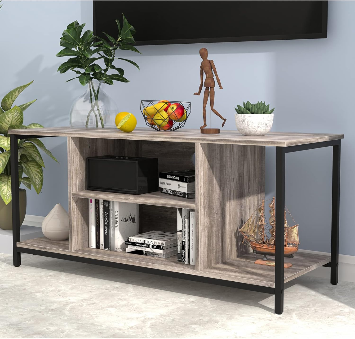 Gray 2 Tier TV Stand for 55 inch TV N3051
