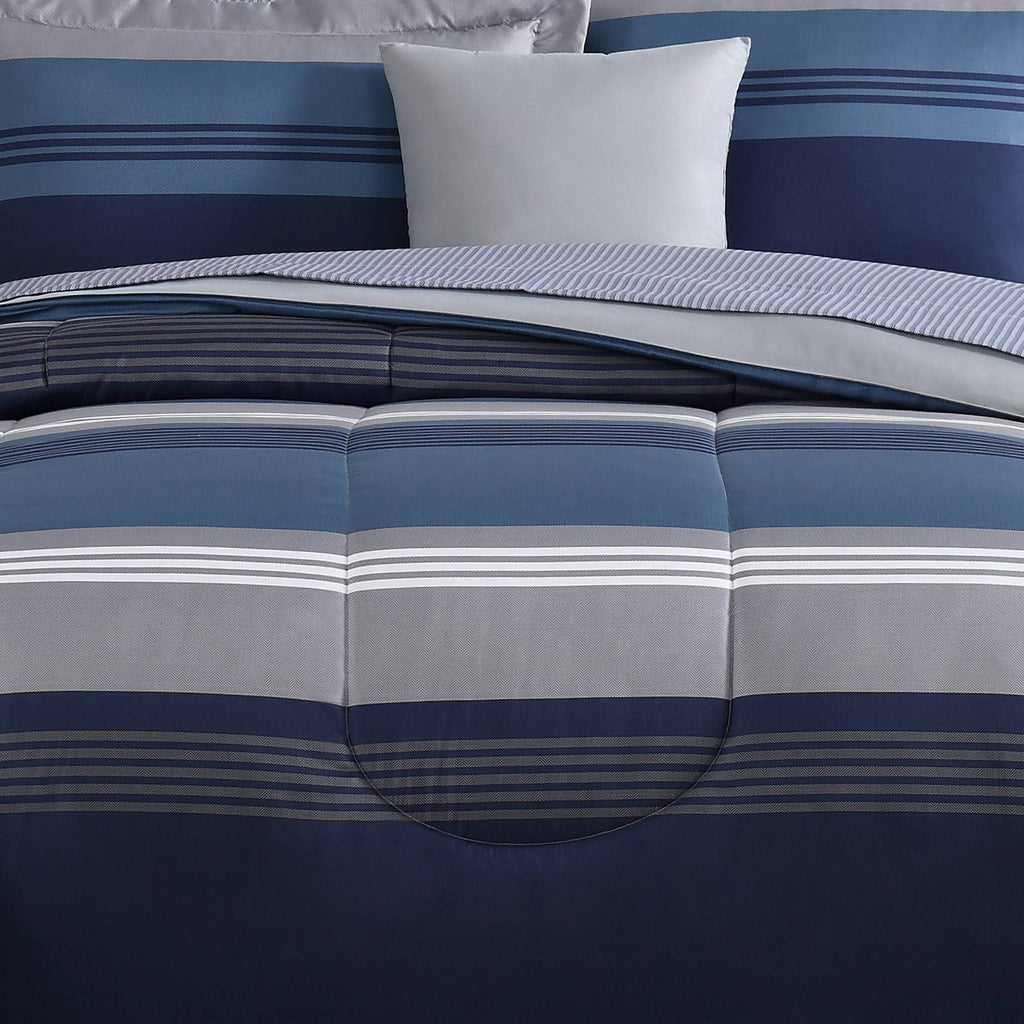 Twin XL Blue Bed in a Bag H3414