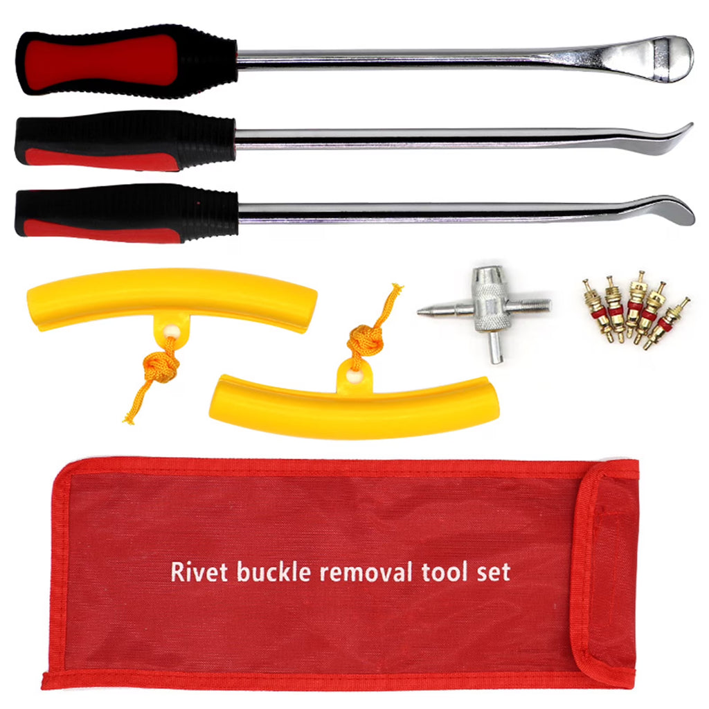 Tire Lever Set with Rim Protectors and Valve Cores A8279