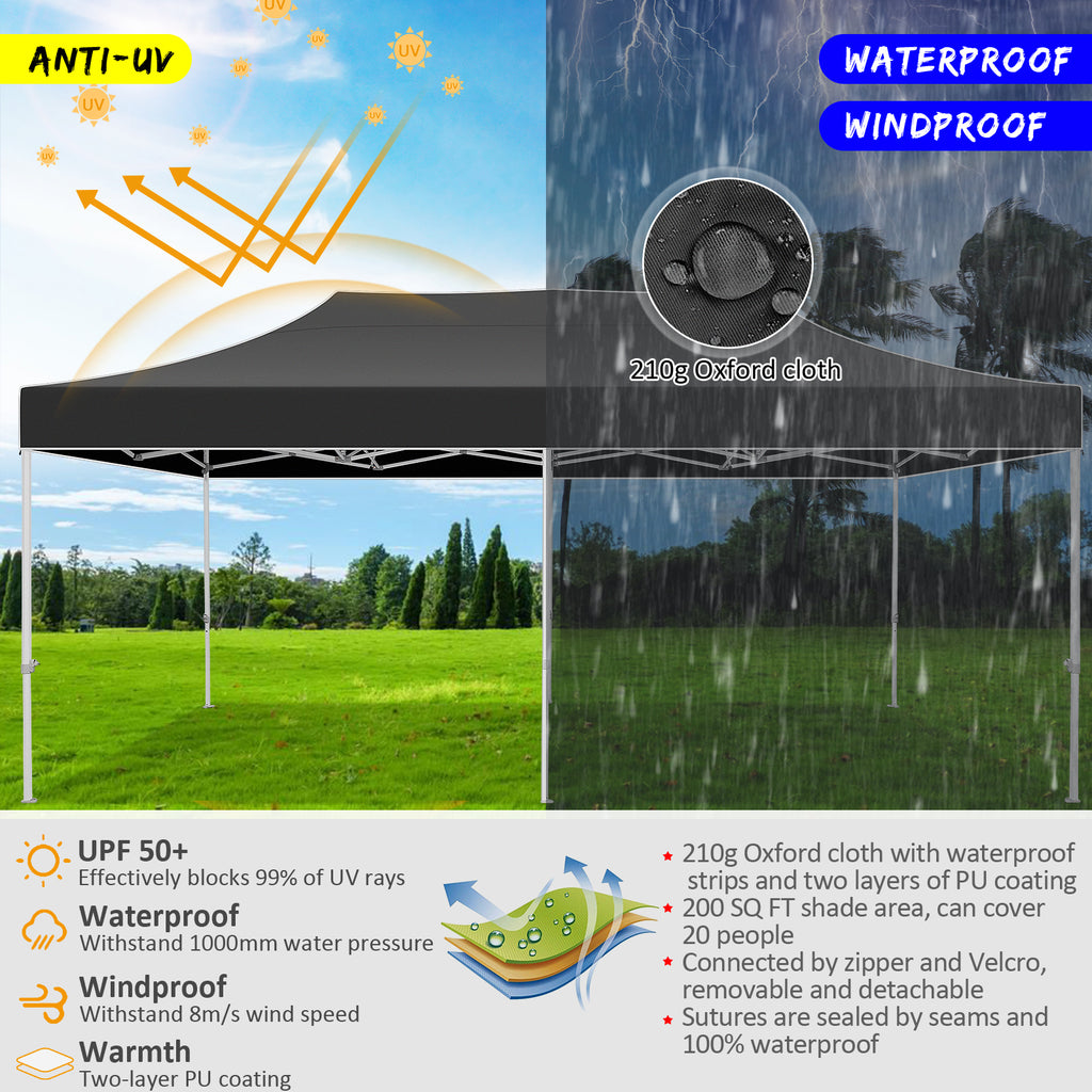 10x20 Pop Up Canopy Tent with Roller Bag M3424