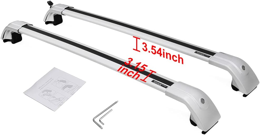 Cross Bars Roof Rack for Lincoln Corsair with Flush Side Rails K83655