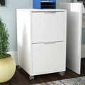 White 2 Drawer Vertical Filing Cabinet W77744