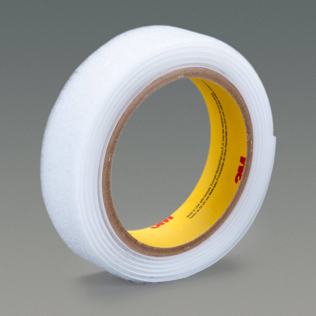 White Plastic Fastener Hook, 1 in x 50 yd, 3 per Case F882