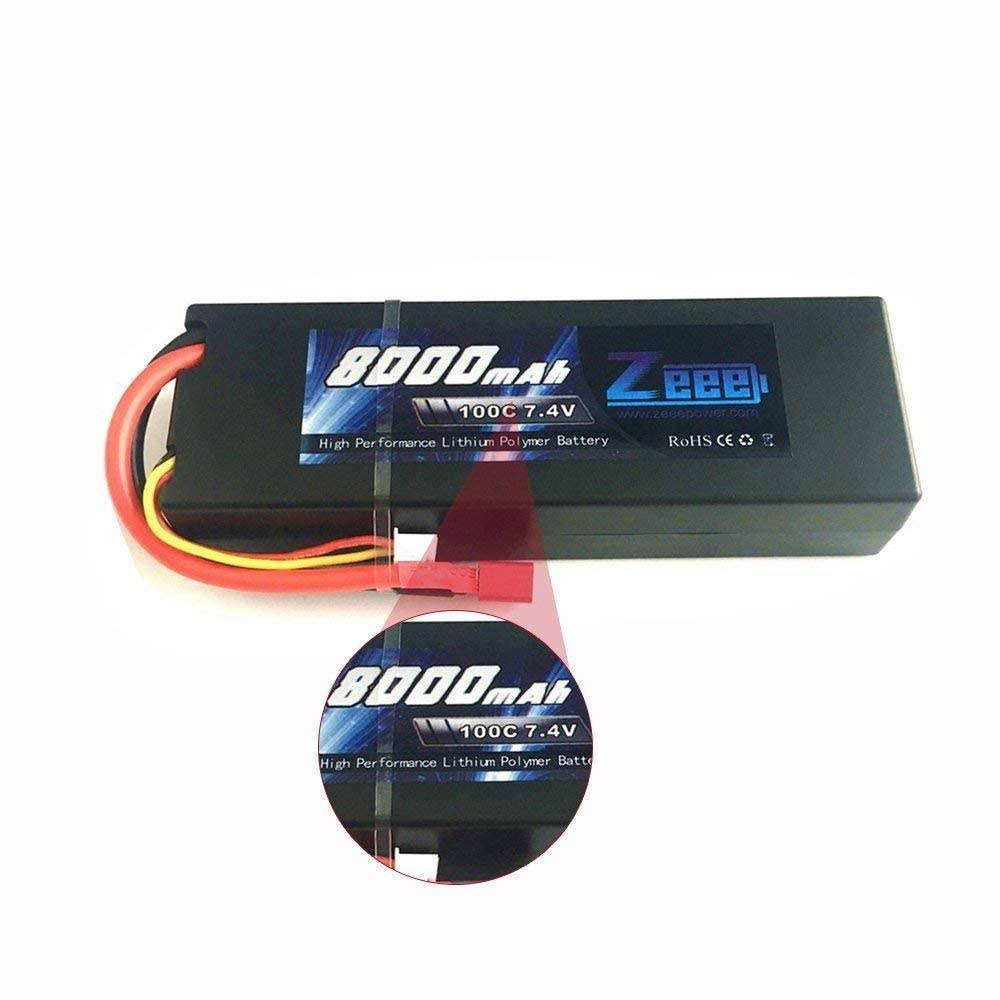 Lipo Battery 7.4V 8000mAh Hard Case with Deans T Plug C786