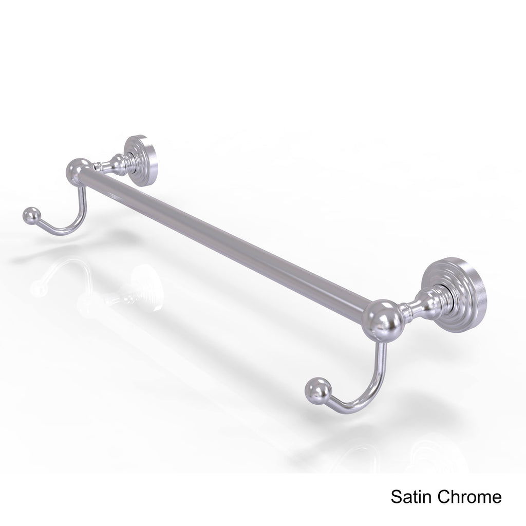 24 inch Brushed Bronze Towel Bar with Integrated Hooks Z90985