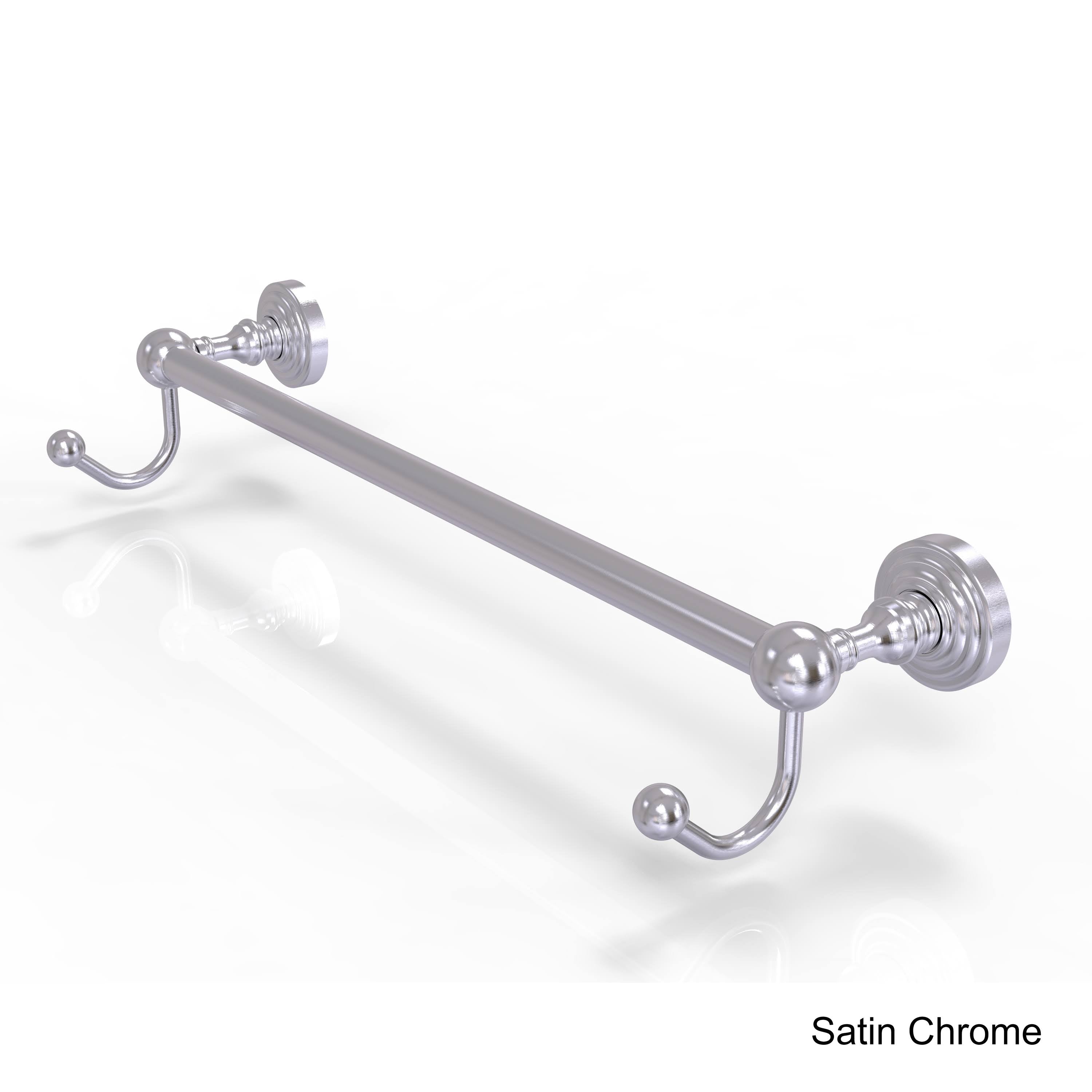 24 inch Brushed Bronze Towel Bar with Integrated Hooks Z90985