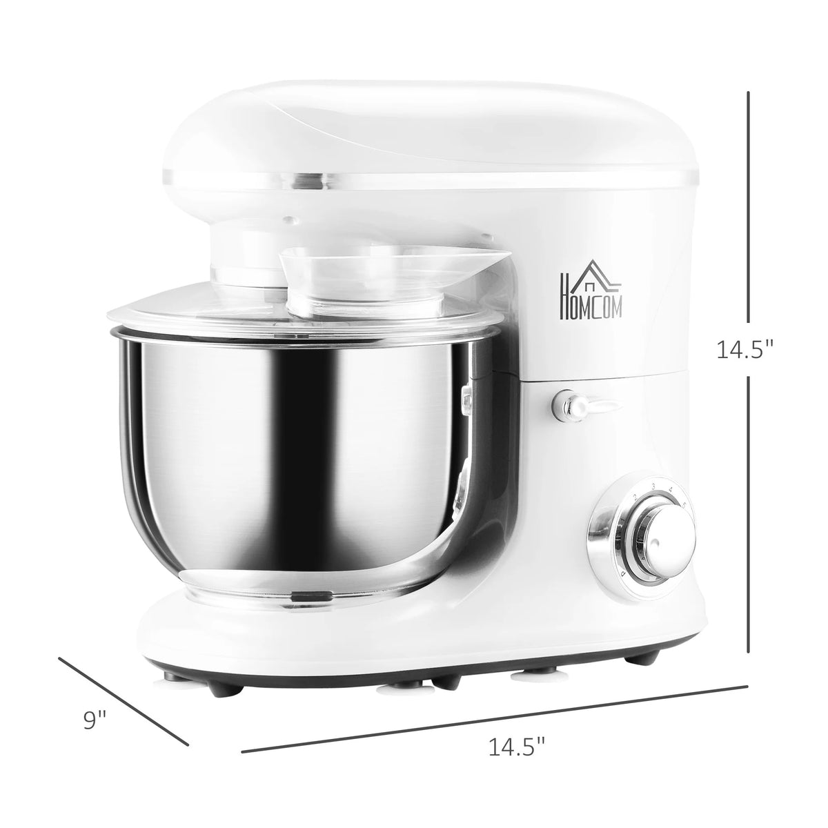 600W Tilt Head Stand Mixer with 6 Qt Stainless Steel Bowl D96114