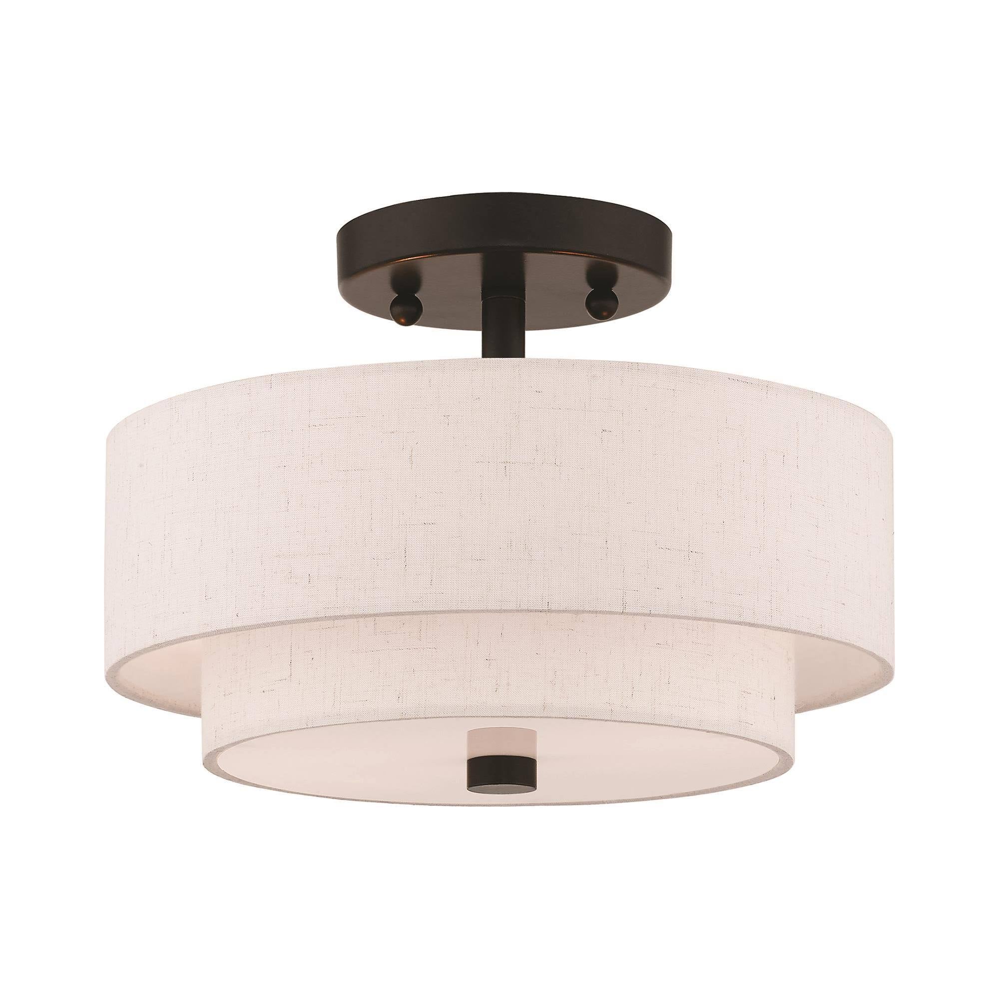 English Bronze 2 Light Ceiling Mount Y207213