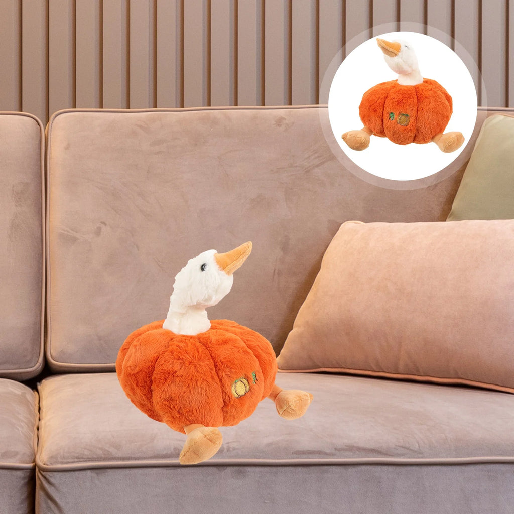 Plush Pumpkin Duck Stuffed Animal Doll P553