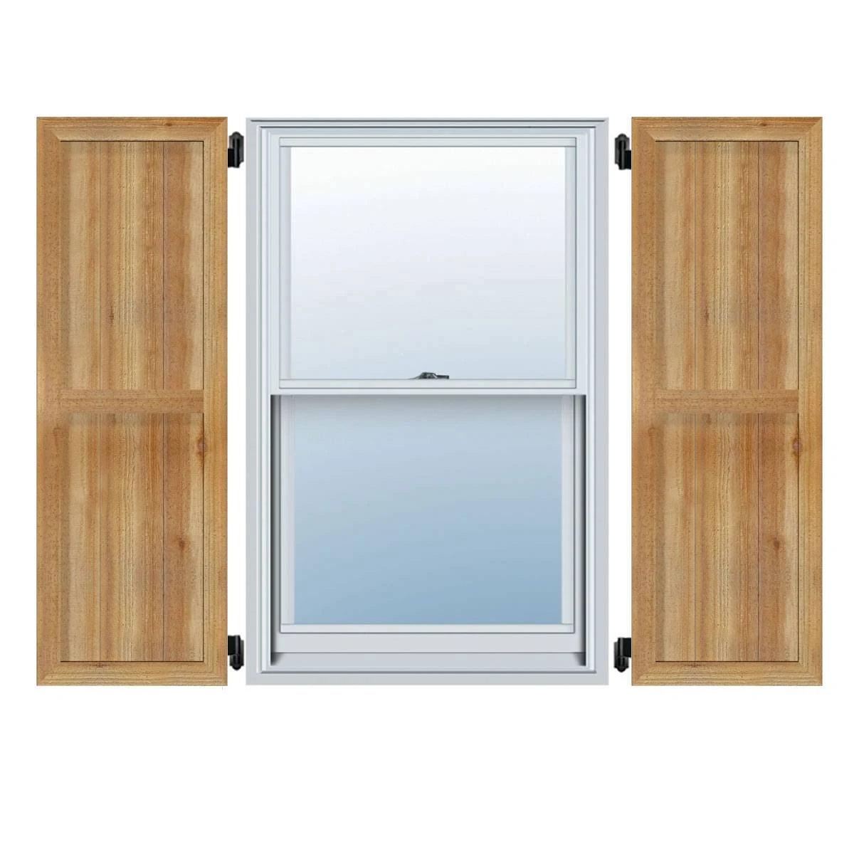 Rough Sawn Western Red Cedar Framed Board-n-Batten Shutters (Per Pair) T31034