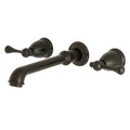 Oil Rubbed Bronze Two-Handle Wall Mount Bathroom Faucet L2971