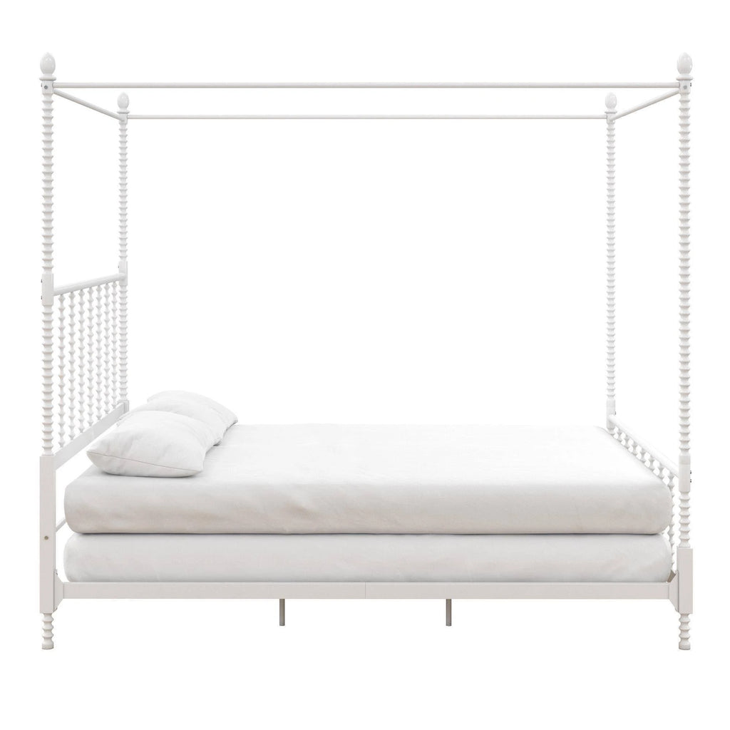 White Metal Canopy Bed V102139