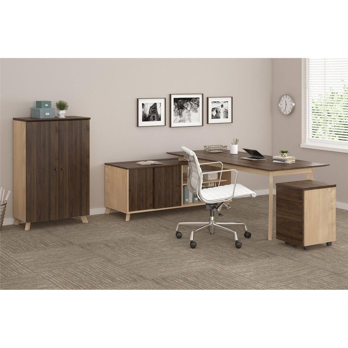 Walnut Mobile File Cabinet F971
