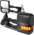 Pair Powered Heated Telescopic Towing Mirrors with Turn Signal C25846