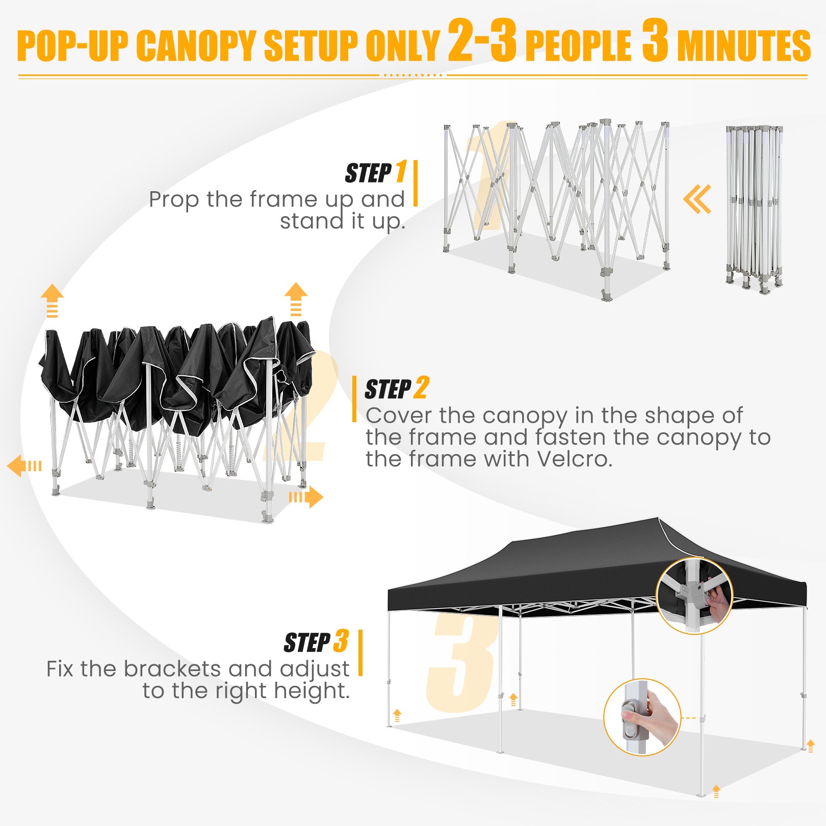 10x20 Pop Up Canopy Tent with Roller Bag M3424