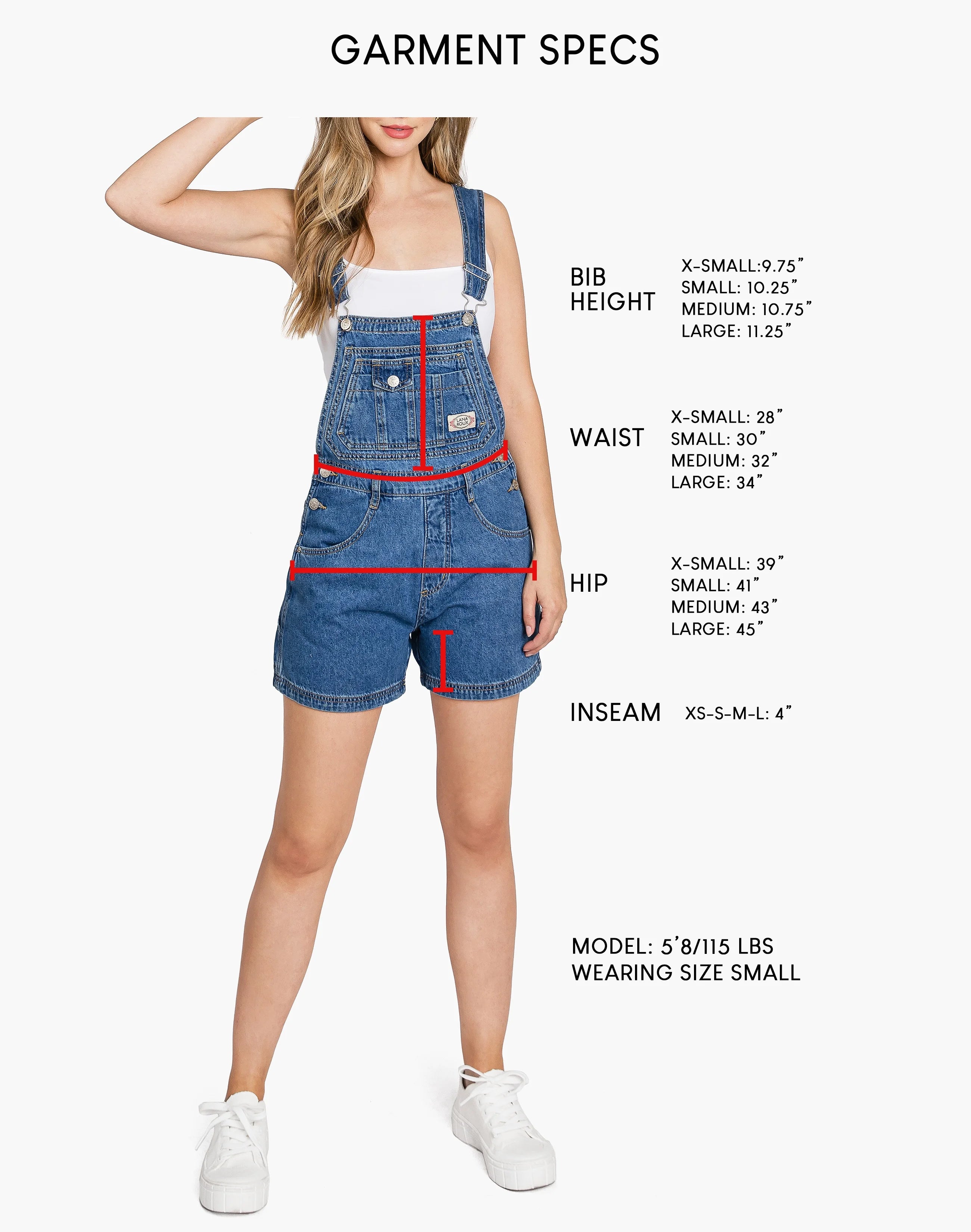 Whisker Denim Twill Romper Short Overalls O154