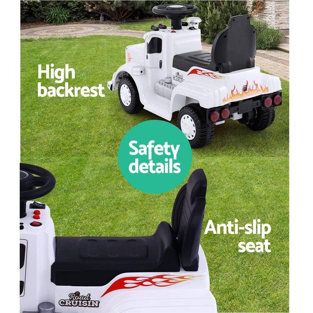 White Ride On Battery Toy Car G5467